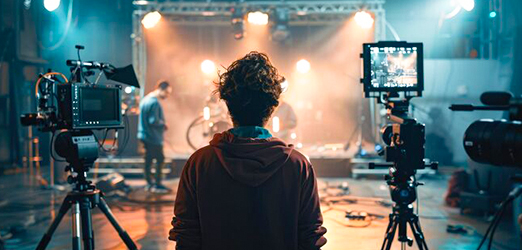 Behind the scenes — filming